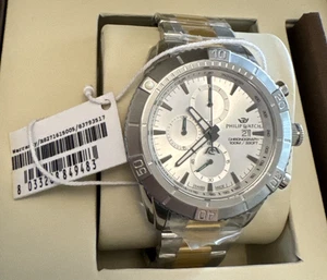 Philip Watch Champion 45 mm Chronograph Silver Dial  R8271615005 Swiss Made NEU - Bild 1 von 8