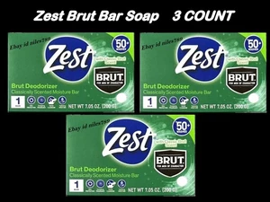 Zest Brut Deodorizer Classic Scent Moisture Bar Soap 7.05 oz. EA Lot Of 3 New - Picture 1 of 2