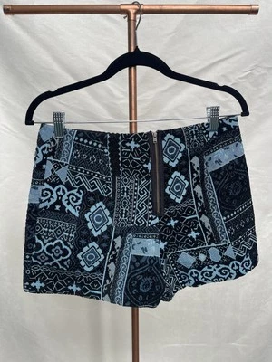 Ecote Blue & Black Tapestry Shorts Women’s Size 10  - Image 1 of 4