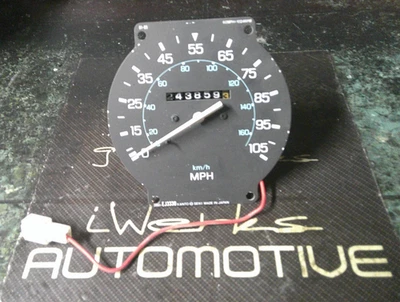 83-86 Nissan Pickup truck 720 dash cluster speedo speedometer gauge assembly 243 - Image 1 of 4