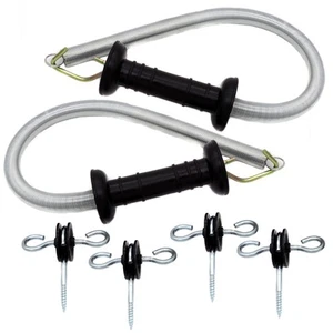 2er Set Elektrozaun Feder Torgriffe Set, Elektrozaun Griff Set wi... - Bild 1 von 3