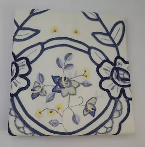 Blue White Yellow Sham Shams Standard Size NOS -Set Of 2 - Picture 1 of 10