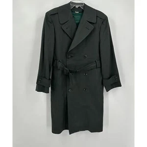 Vintage Herren Militär Trenchcoat Größe 34S Armee Grün Cosplay Kostüm Drama FEHLER - Bild 1 von 8