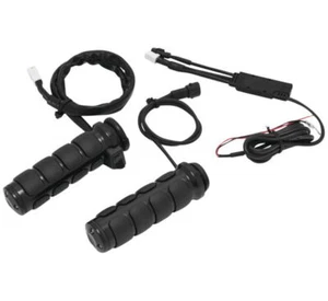 Heated ISO Grips Throttle-By-Wire Gloss Black Kuryakyn 6472 - Picture 1 of 1