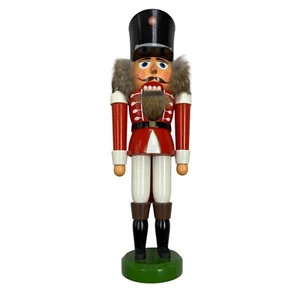 Erzgebirge Nutcracker Hussar Soldier Red 37cm Wooden Christmas Figurine 92601 - Picture 1 of 9