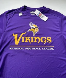 Minnesota Vikings Purple T Shirt Men’s  Medium Polyester New with Tags - Picture 1 of 1