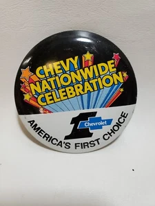 Vintage Chevrolet Chevy Nationwide Celebration Pinback 3" - Nice! - Picture 1 of 2