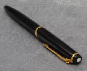 1960's Montblanc Lever Type No.18 Ballpoint Pen Black with Gold Trim Clip P78 - Picture 1 of 8