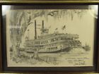 Art Print Sketch Nanchez Steamboat DON DAVEY 1976 New Orleans Historical.