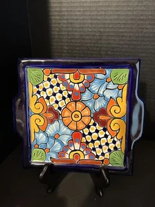 hecho en mexico pottery trivet 7.5”x 7.5” - Picture 1 of 8