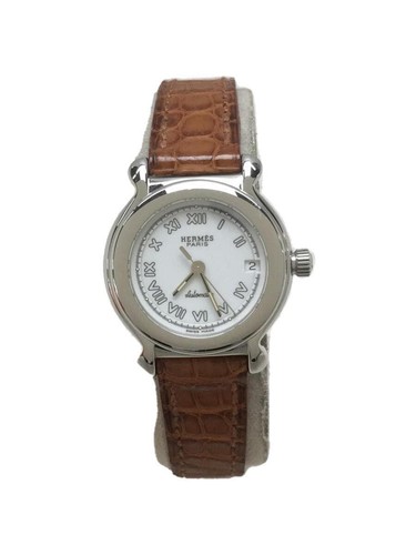 HERMÈS Orologio donna HERMES automatico analogico pelle bianco marrone KP1.210 con cintura