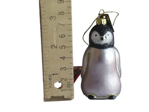 Emperor Penguin Baby Chick Ornament by Margaret Cobane 3" Blown Glass B275 - Picture 1 of 9