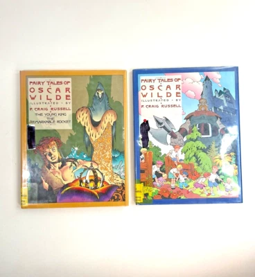 The Fairy Tales of Oscar Wilde Vol 1 & 2 Selfish Giant Young King Russell HC DJ. - Image 1 of 4