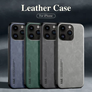 Case for iPhone 16 15 14 13 12 11 Pro Max XS 8 Plus Magnetic Soft Leather Cover - Picture 1 of 12