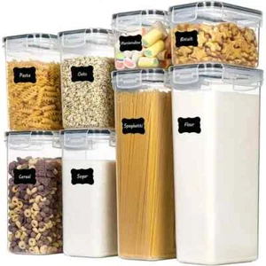 Airtight Food Storage Container Set - 8 PC - Kitchen & Pantry Organization - Picture 1 of 1