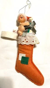 VTG 1981 Annalee Doll 9" 1988 Baby in Christmas Stocking Ornament - Picture 1 of 7