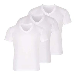 Premium V Neck T Shirts for Men Rayon Made from Bamboo Tees Moisture Wicking Und - Picture 1 of 22
