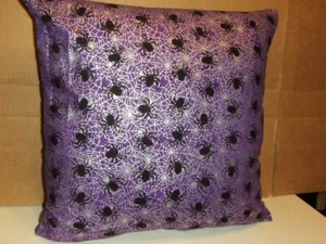 NEW homemade - spiders throw pillow 16" X 16" - Picture 1 of 3