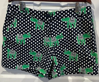 Pantalones Cortos Para Mujer Crown & Ivy Estampados Talla 14 Azul/Blanco Verde Elefante Usados en Excelente Condición 162 Foto 1 de 3