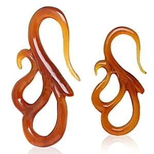 PAIR-Tapers Hangers Buffalo Golden Horn Twin S 05mm/4 Gauge - Picture 1 of 4