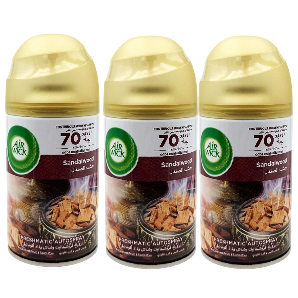 3x Air Wick Lufterfrischer Nachfüller Freshmatic Max Sandalwood 250ml - Bild 1 von 1