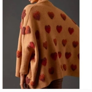 ANTHROPOLOGIE Boucle Herz Wollmischung Strick Kimono Cardigan Pullover Größe: OS - Bild 1 von 12