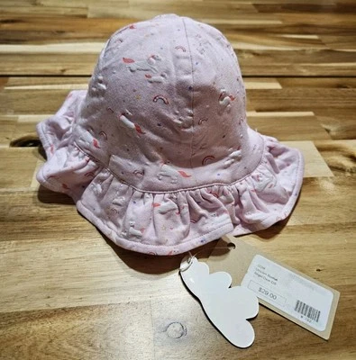 ANGEL DEAR Bebé 0 a 12M Sombrero para el Sol Cubo Bambú Viscosa Spandex Rosa Unicornios Nuevo con Etiquetas Foto 1 de 4