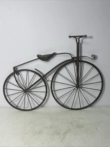 Vintage 25" Eisen Antik Stil Fahrrad Wandkunst Handarbeit Garten Veranda Dekor - Bild 1 von 11