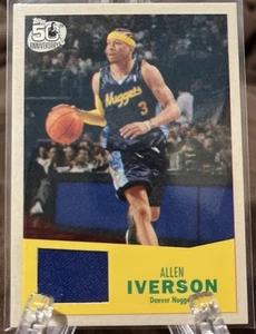 2007-08 Topps 50th Anniversary Allen Iverson GU Jersey Relic Nuggets - Picture 1 of 2