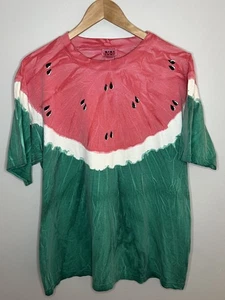 Vintage All Over Print Watermelon Tshirt Dimensions Size XL Made In USA  - Picture 1 of 6