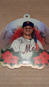 #OO-11 Juan Soto & #OO-3 Luisangel Acuna 2025 Holiday Die Cut Ornaments METS - Picture 1 of 5