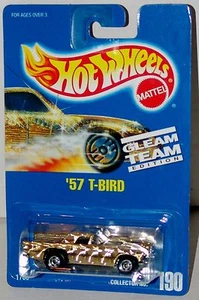 Hot Wheels 57 T Bird Ford Thunderbird BWs tarjeta azul coleccionista #190 Malasia 1992 - Imagen 1 de 1