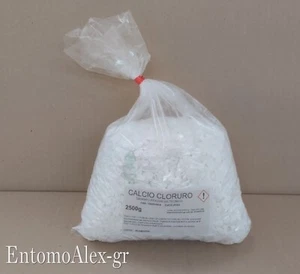 CALCIO  CLORURO diidrato 2,5kg GR. TECNICO 99%  FIOCCHI SALI ASSORBITORE UMIDITA - Foto 1 di 1
