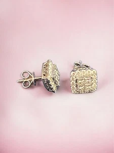 Princess Cut And Round 1.50ctw VS2 Clarity, G Color Diamond 14kt White Gold Stud - Picture 1 of 8