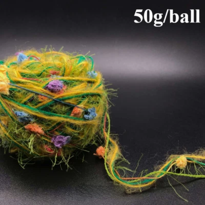50g/1.76oz Hand-Mixed Yarn Thread Fancy Knitting yarn Puffy Crocheting Crafts - Image 1 of 4