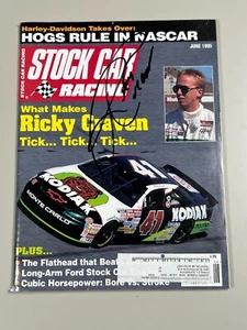 Ricky Craven Revista Firmada Certificado de Autenticidad Stock Car Racing Junio 1995 NASCAR Kodiak 41 - Imagen 1 de 2
