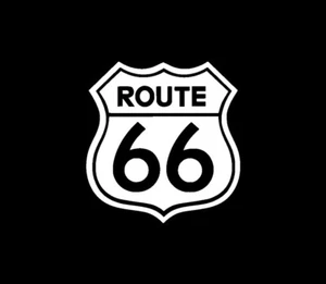 Route 66 Shield Vinyl Sticker WHITE GLOSS 8 x 7.6 cm - Photo 1/1
