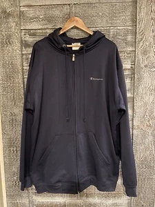 Champion Athletic Hoodie Full Zip Sweatshirt Blue Mens SZ 2XL Tall EUC - Picture 1 of 9