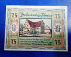 AKEN ELBE NOTGELD 75 PFENNIG 1921 EMERGENCY MONEY GERMANY BANKNOTE (15532)