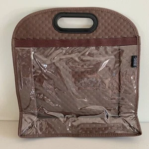 Handbag Organizer Clever Container Classy Quilted Window Bag Chocolate Brand NEW - Picture 1 of 2