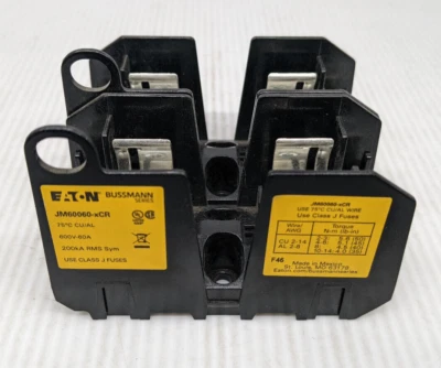 EATON Bussmann 系列保险丝块支架 JM60060-xCR 600V-60A — 第 1/4 张图片