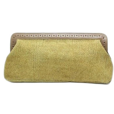 Borbonese Elegant Tan Leather Clutch - Image 1 of 4