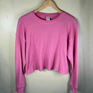 Aritzia TNA Waffle Maglia Manica Lunga Barbie Rosa Taglia Small Activewear Outdoor - Foto 1 di 6
