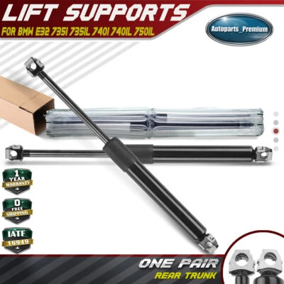 2 piezas soportes de elevación de maletero trasero amortiguadores puntales para BMW 735i 735iL 740i 740iL 750iL Foto 1 de 4