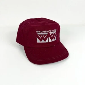 Vintage WW Livestock Systems Red Cap USA Original Advertising Hat - Picture 1 of 8