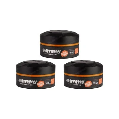 3x Fonex Gummy Styling Wax Orange Bright Max Hold 3er Set (450ml) Haarwachs - Bild 1 von 4