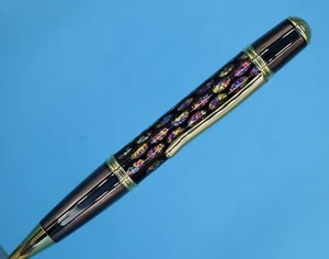 ​Handmade Gatsby Grande Ballpoint, Golden/Gun Metal, Titanium Burl Dichrolam #2 - Picture 1 of 13
