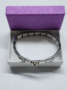 Vintage Italian ORG. Nomination Bracelet Ruby & With 4 Authentic Gold Charms - Picture 1 of 10