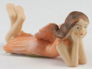 Dollhouse Miniature Lying Fairy, Peach Dress - Picture 1 of 1