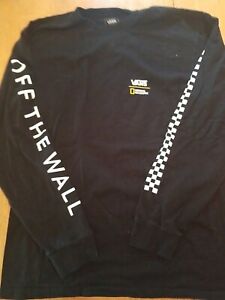 Vans “Off The Wall”  Long Sleeve Black Logo T Shirt   Used 